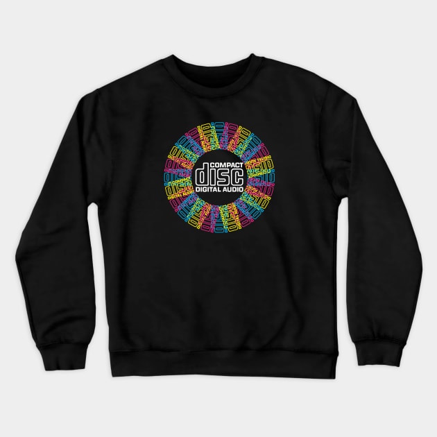 CD digital Audio Crewneck Sweatshirt by sinewave_labs